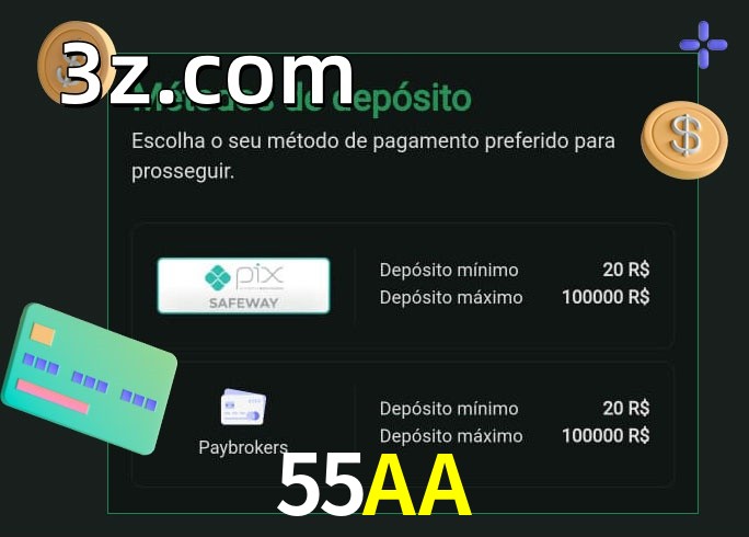 O cassino 55AAbet oferece uma grande variedade de métodos de pagamento